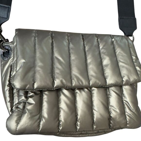 THINK ROLYN Quilted Cross Body Bag Purse in Pearl Pyrite. NEW WITH TAGS. - Picture 2 of 13